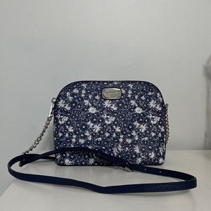 Michael Kors Floral Blue Crossbody Bag
